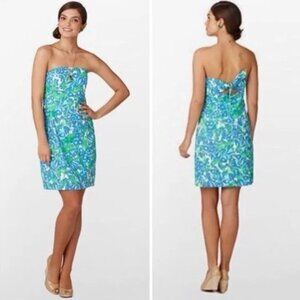Lilly Pulitzer Bee In Your Bonnet Strapless Dress, Size 2